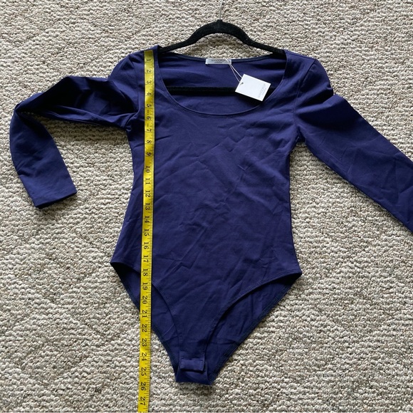 NWT Mangopop Dark Blue LS Bodysuit Small - Picture 5 of 6